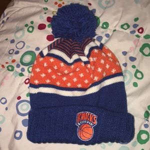 Authentic Knicks Beanie W/ Pom